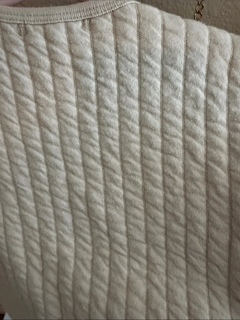 Uniqlo Cream Quilted Baby Jacket - Button Front